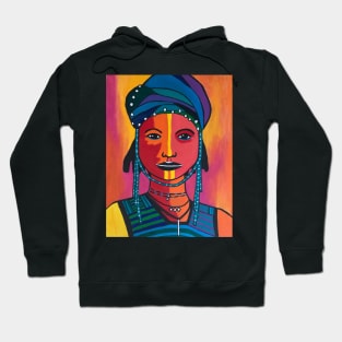 Fauvist African Woman Portrait Hoodie